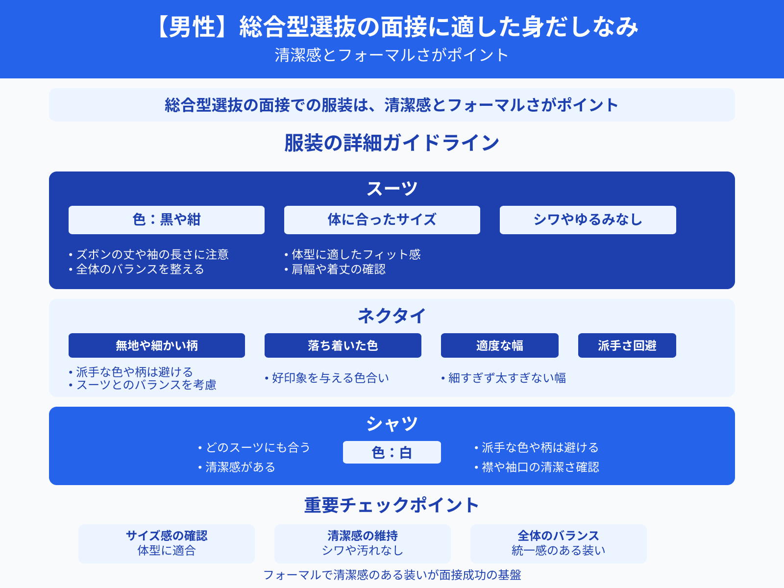 【男性】総合型選抜の面接に適した身だしなみ