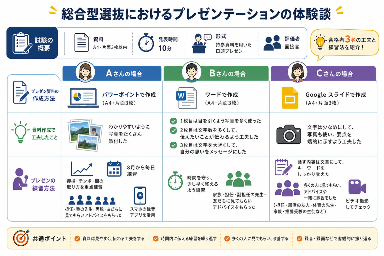 総合型選抜におけるプレゼンテーションの体験談