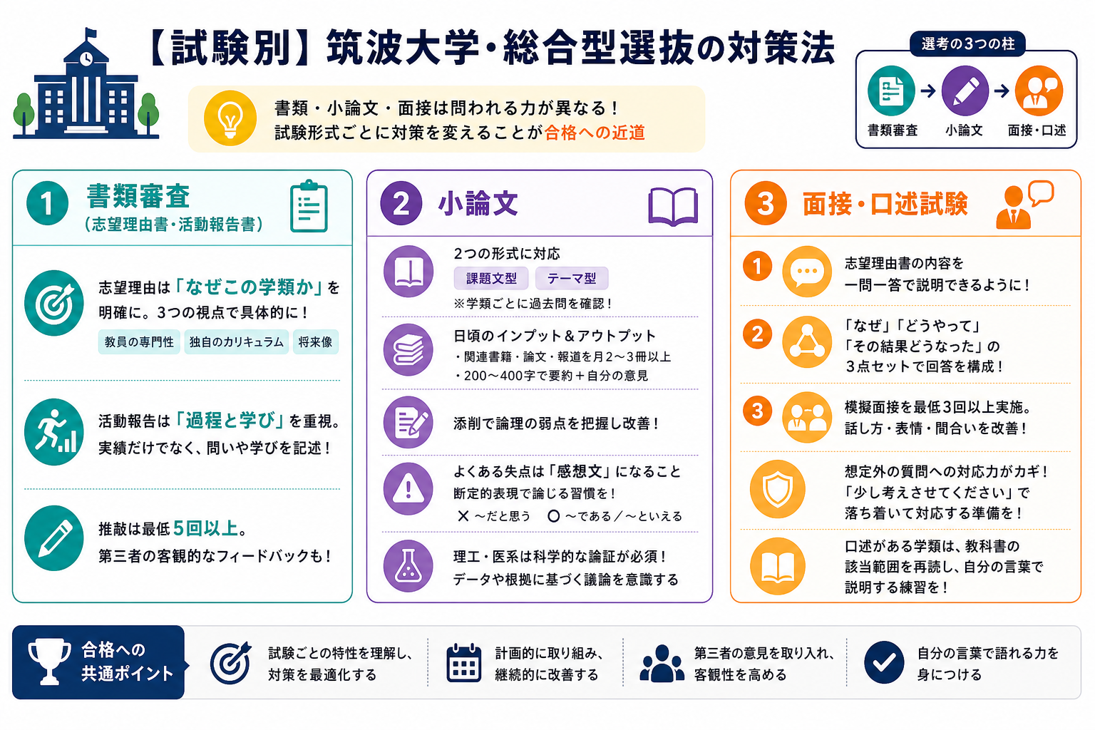 【試験別】筑波大学・総合型選抜の対策法