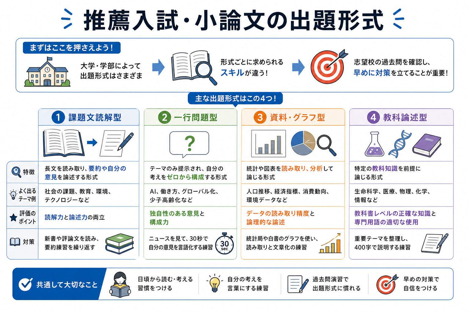 推薦入試・小論文の出題形式