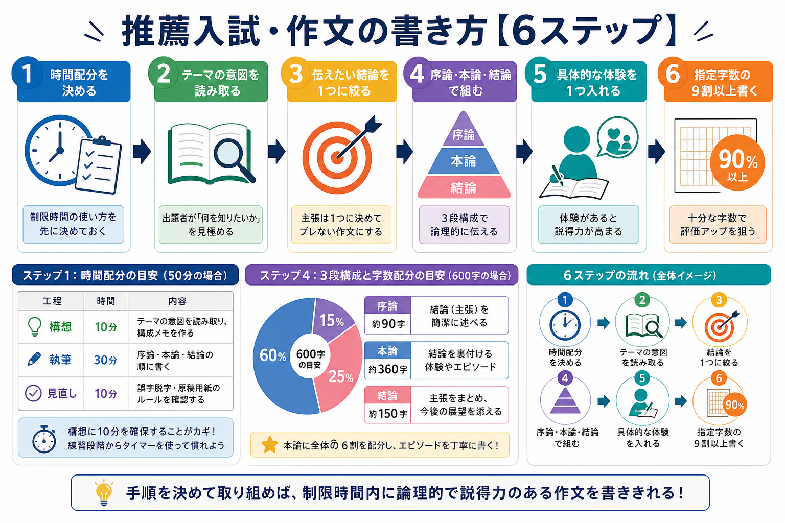推薦入試・作文の書き方【6ステップ】