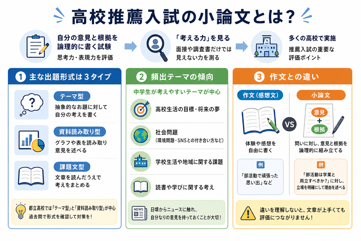 高校推薦入試の小論文とは?