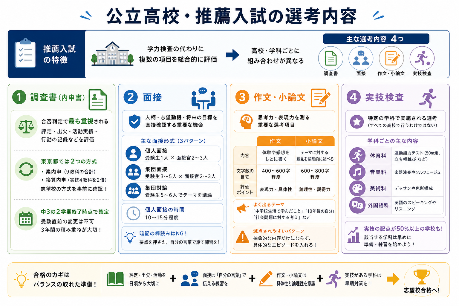 公立高校・推薦入試の選考内容