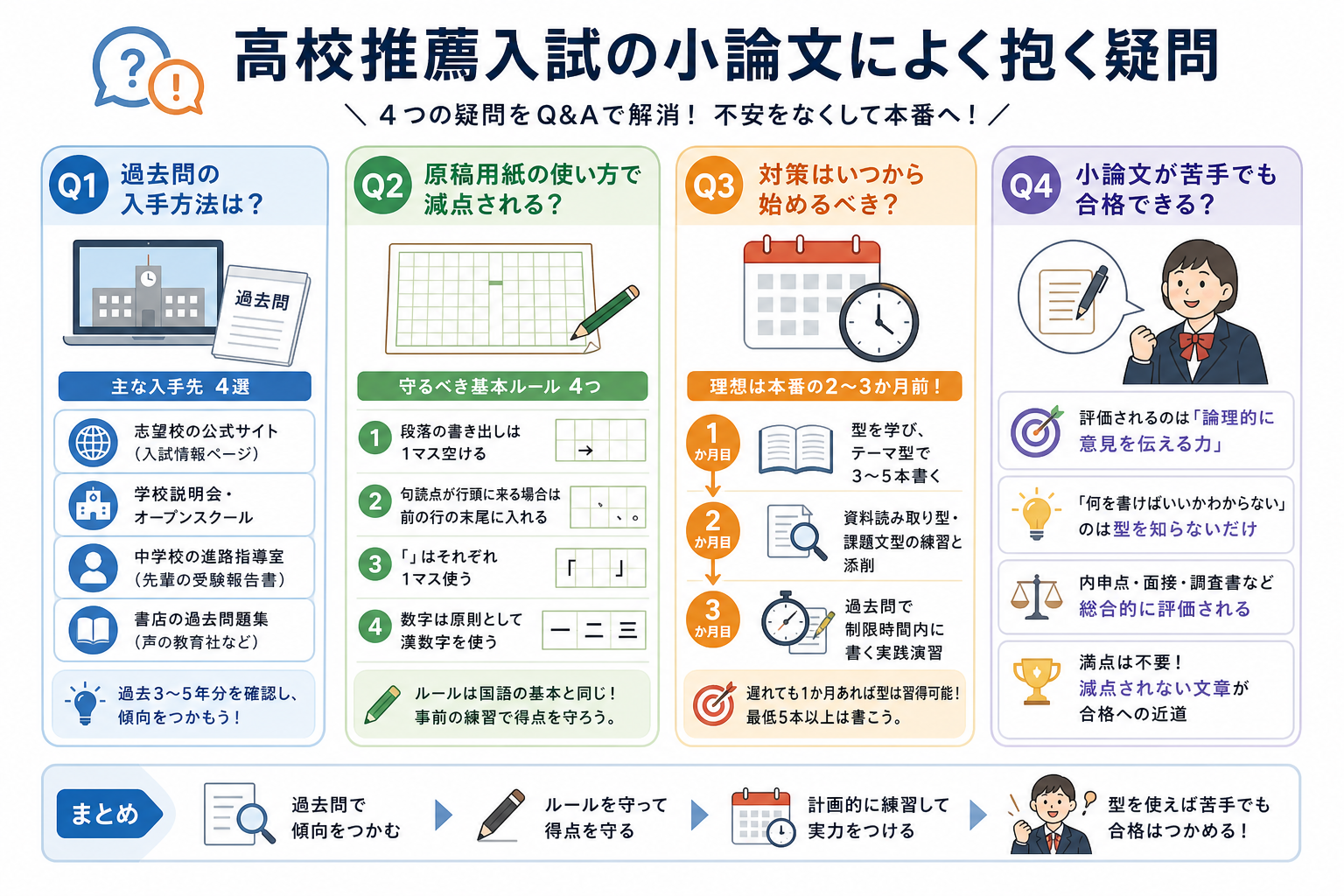 高校推薦入試の小論文によく抱く疑問