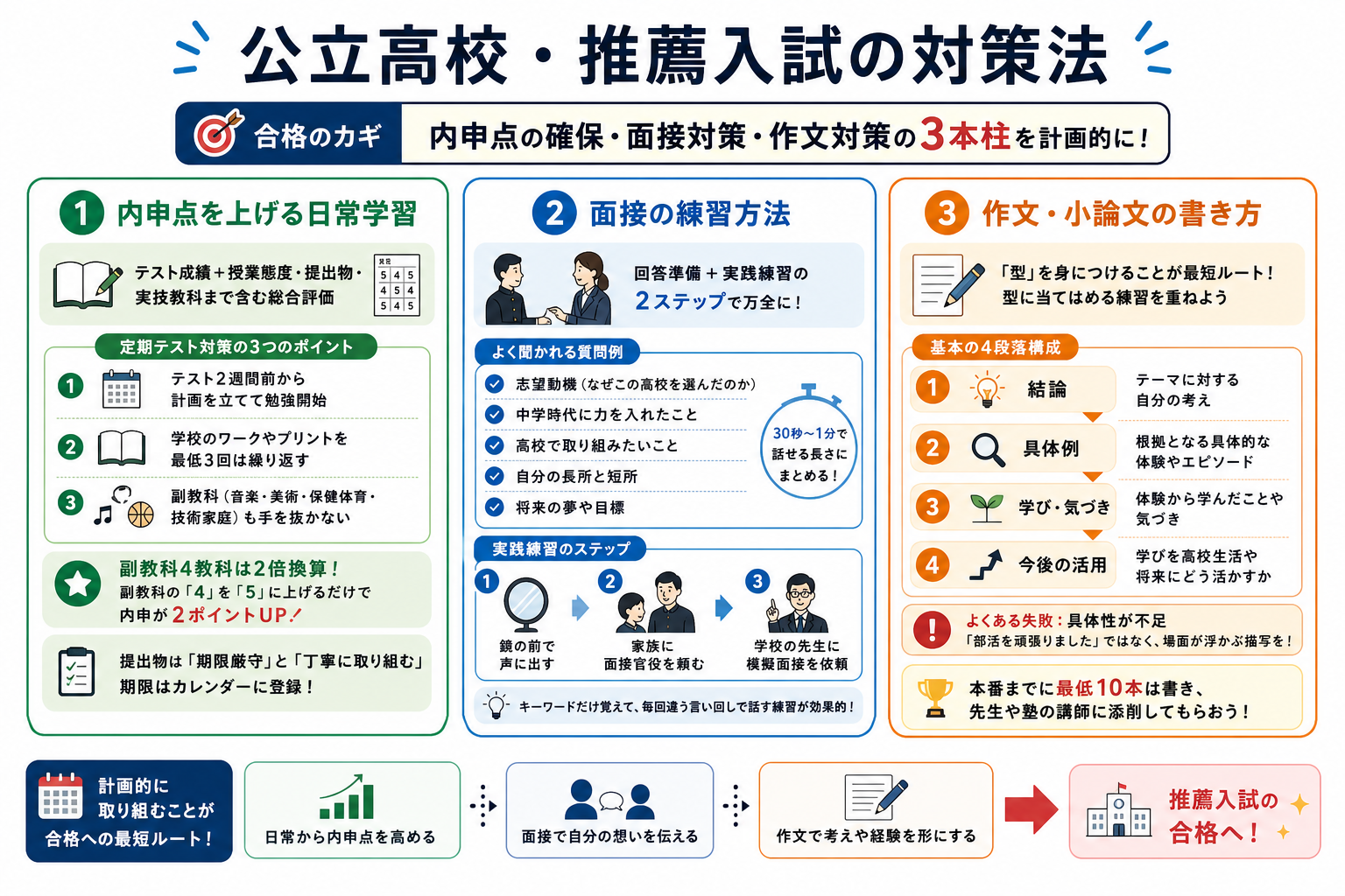 公立高校・推薦入試の対策法